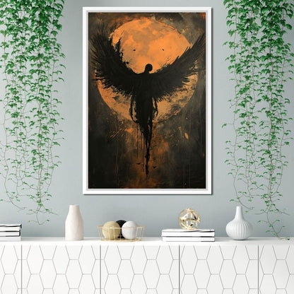Eclipse of the Fallen Seraph Canvas Wall Art