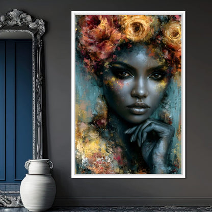 Gilded Petals Of Royal Grace Canvas Wall Art