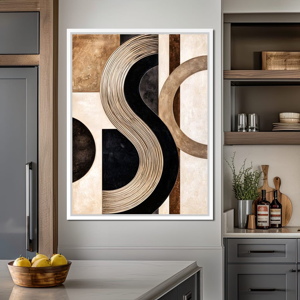 Linear Motion Over Structured Planes Canvas Wall Art