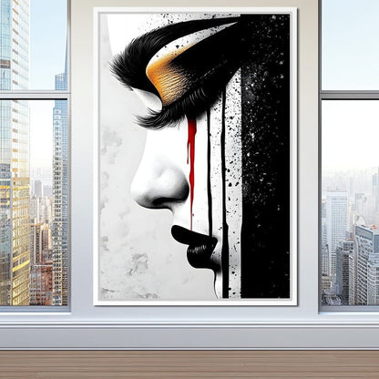 Golden Elegance Abstract Vision Canvas Wall Art