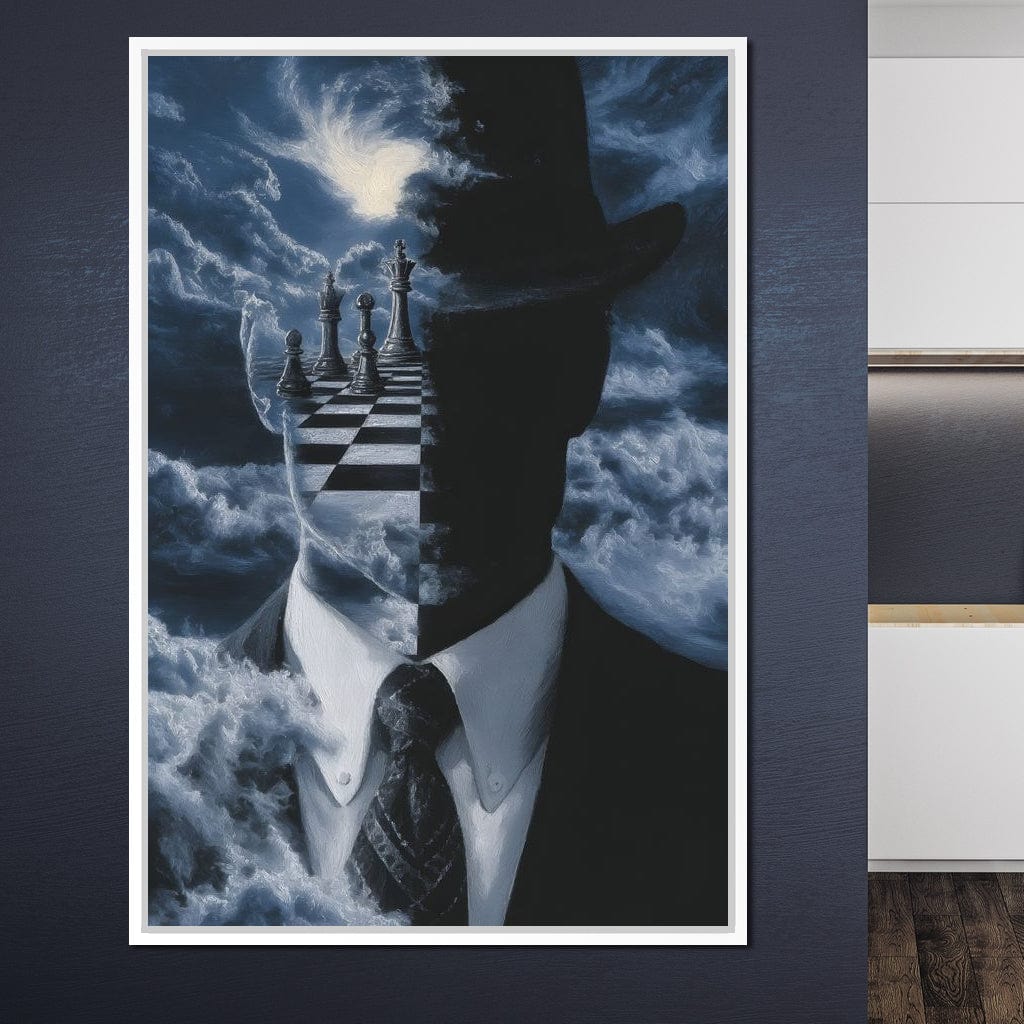 Surreal Chessboard Mind Horizon Canvas Wall Art