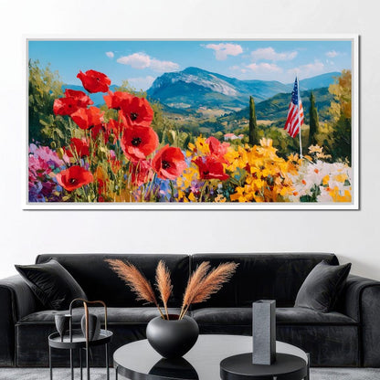 Majestic Valley Blooms Vista Canvas Wall Art