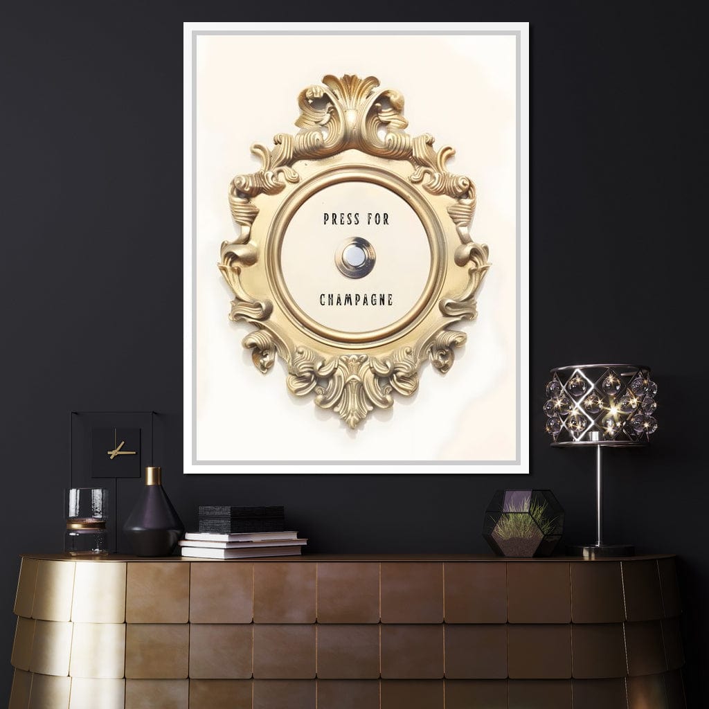 Press for Champagne Canvas Wall Art