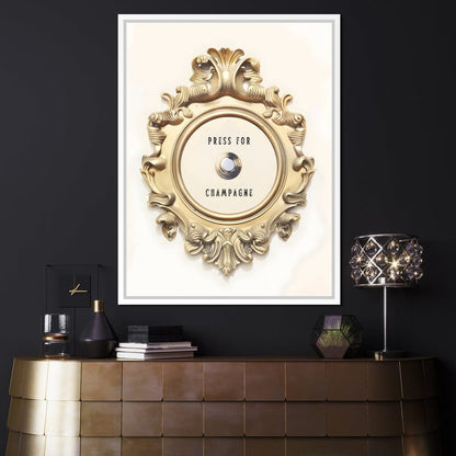 Press for Champagne Canvas Wall Art