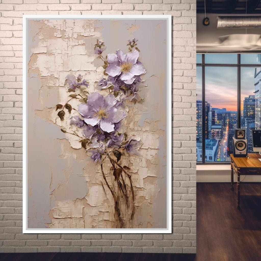 Blossoms Amidst Ruins Canvas Wall Art