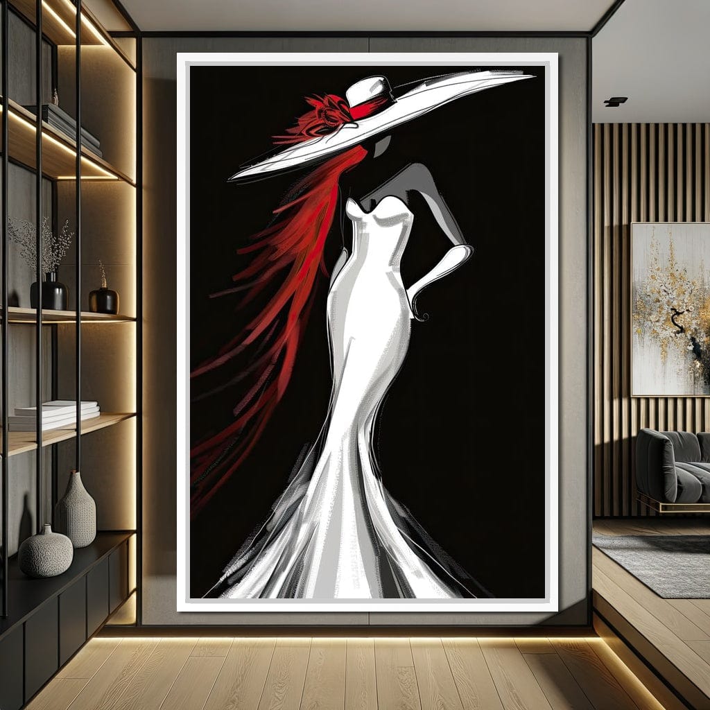 The White Dress - Elegant Flamenco Canvas Wall Art