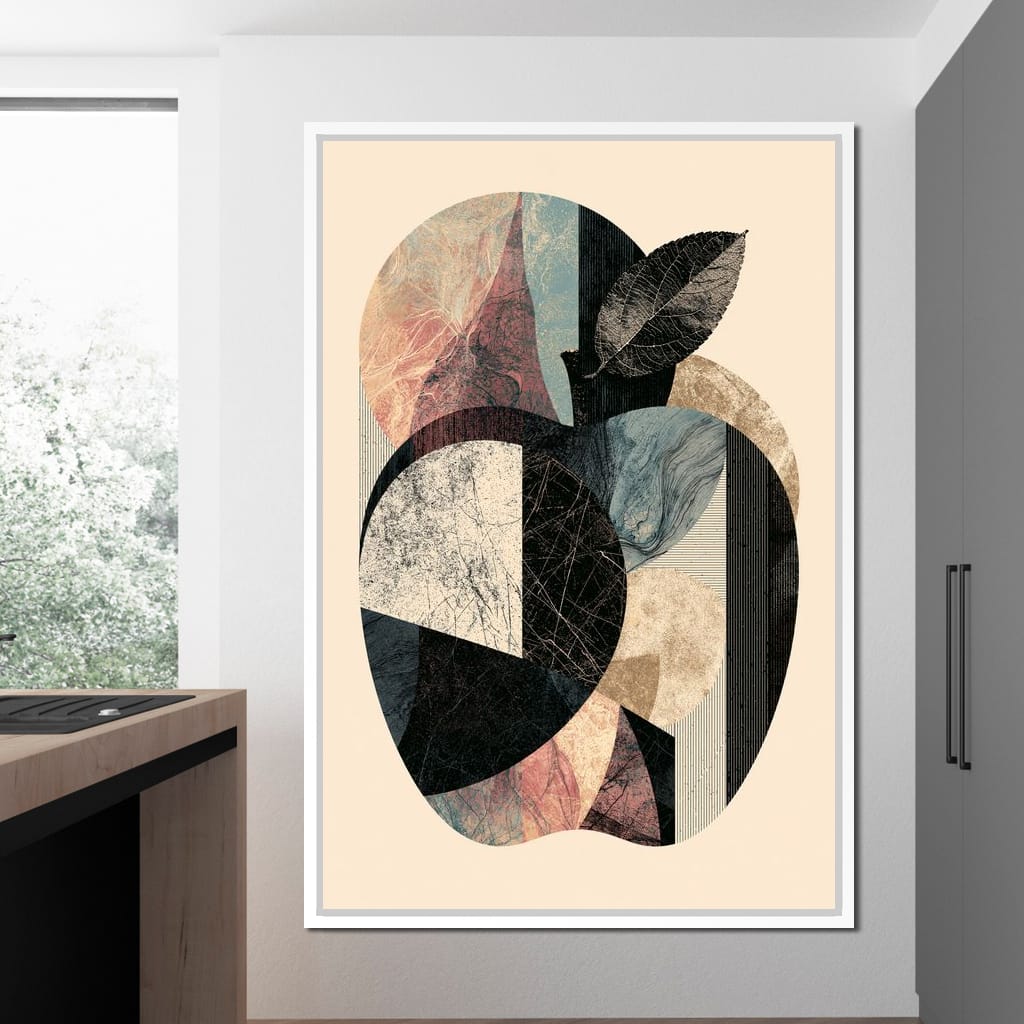 Geometric Harvest Of Forgotten Apple Canvas Wall Art