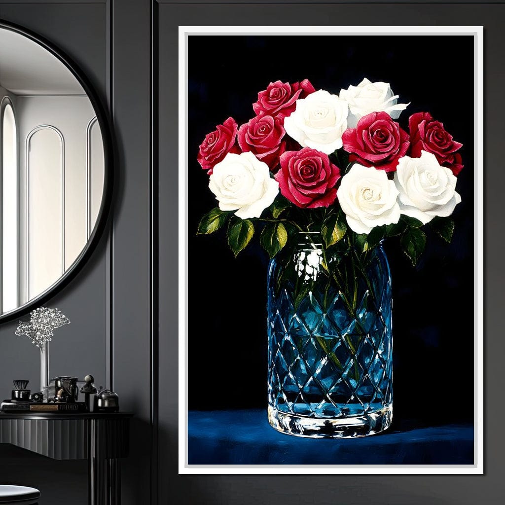 Velvet Petals Crystal Blooms Canvas Wall Art