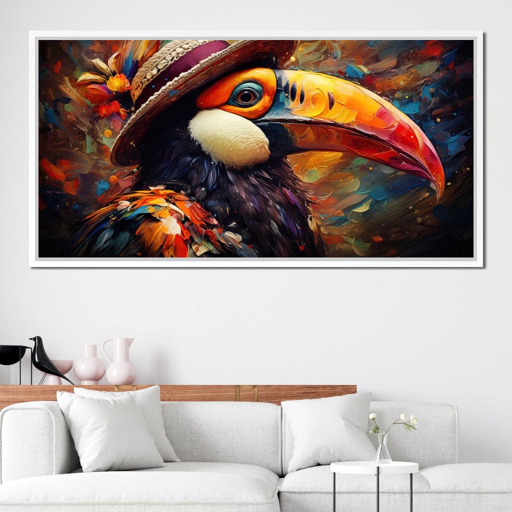 Tucan Tourist Canvas Wall Art