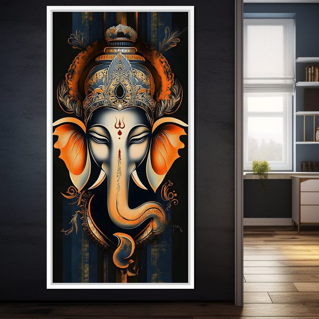 Divine Graceful Ganesha's Blessing Canvas Wall Art