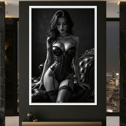 Obsidienne Noir - The Velvet Eclipse Canvas Wall Art