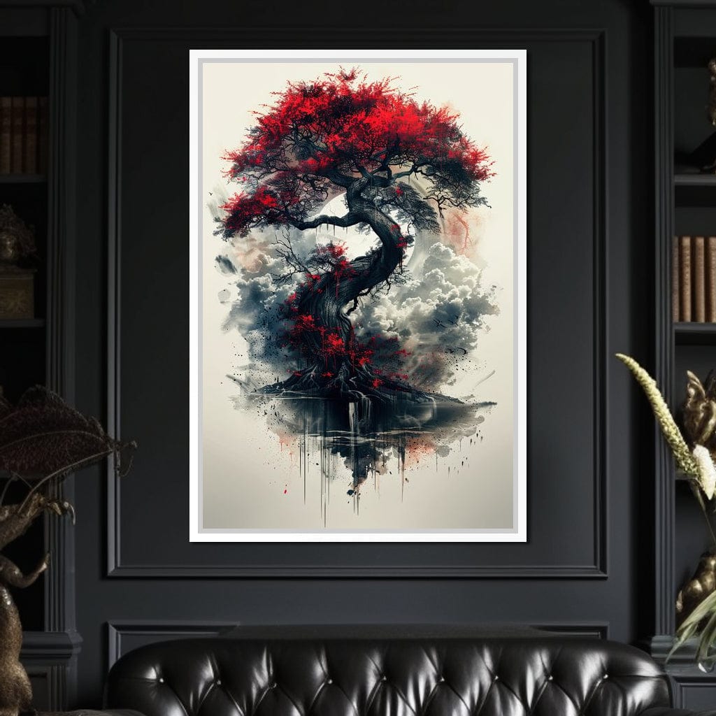 Sanguine Canopy Resilience Canvas Wall Art
