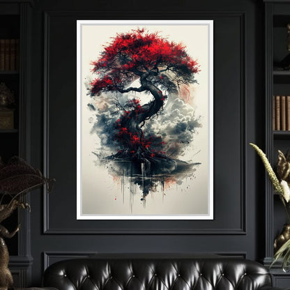 Sanguine Canopy Resilience Canvas Wall Art