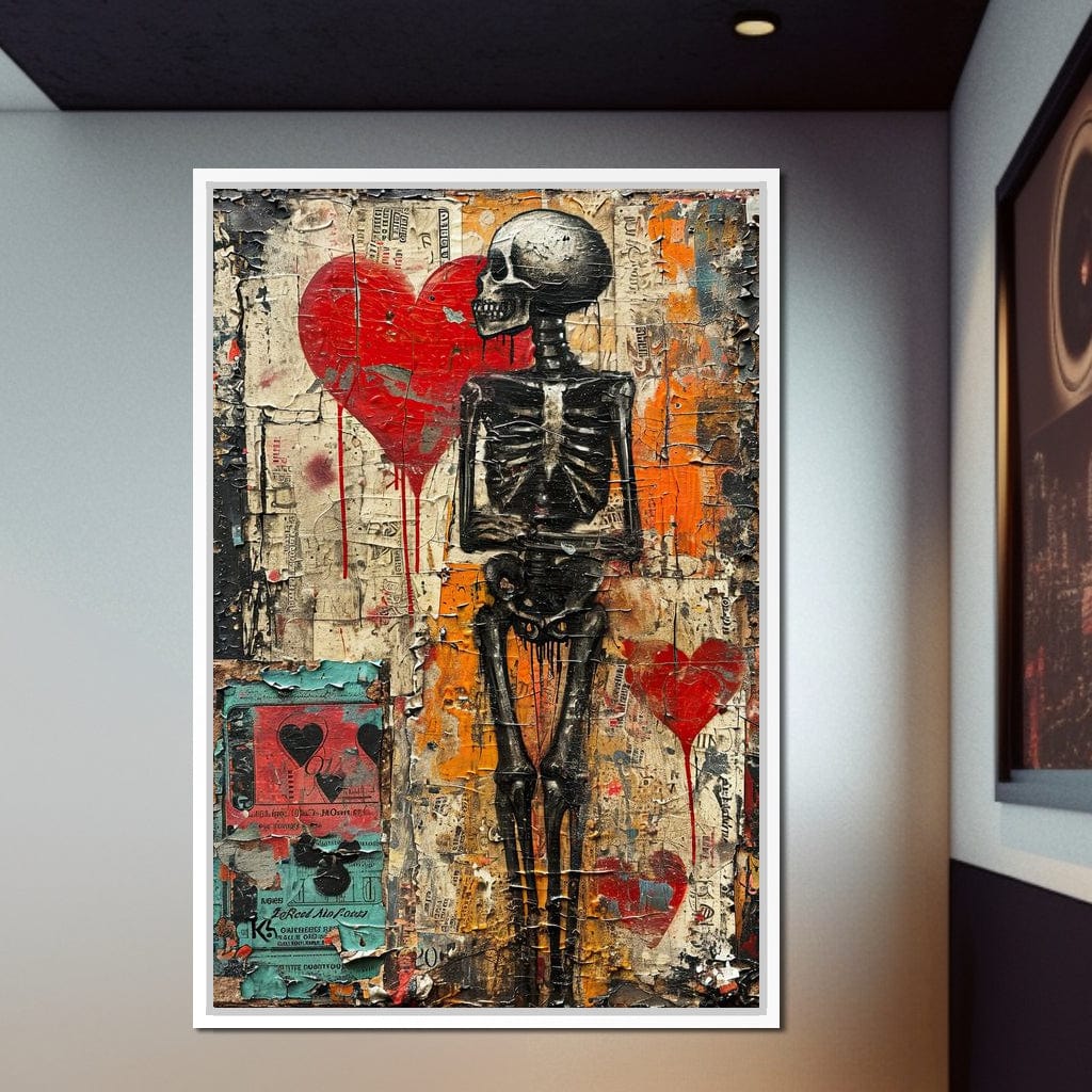 Romantic Skeleton 1 Canvas Wall Art