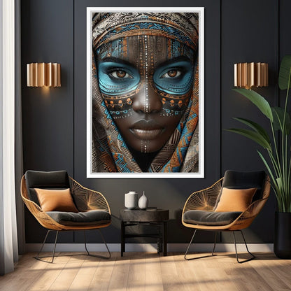 Tribal Beauty Unveiled Canvas Wall Art
