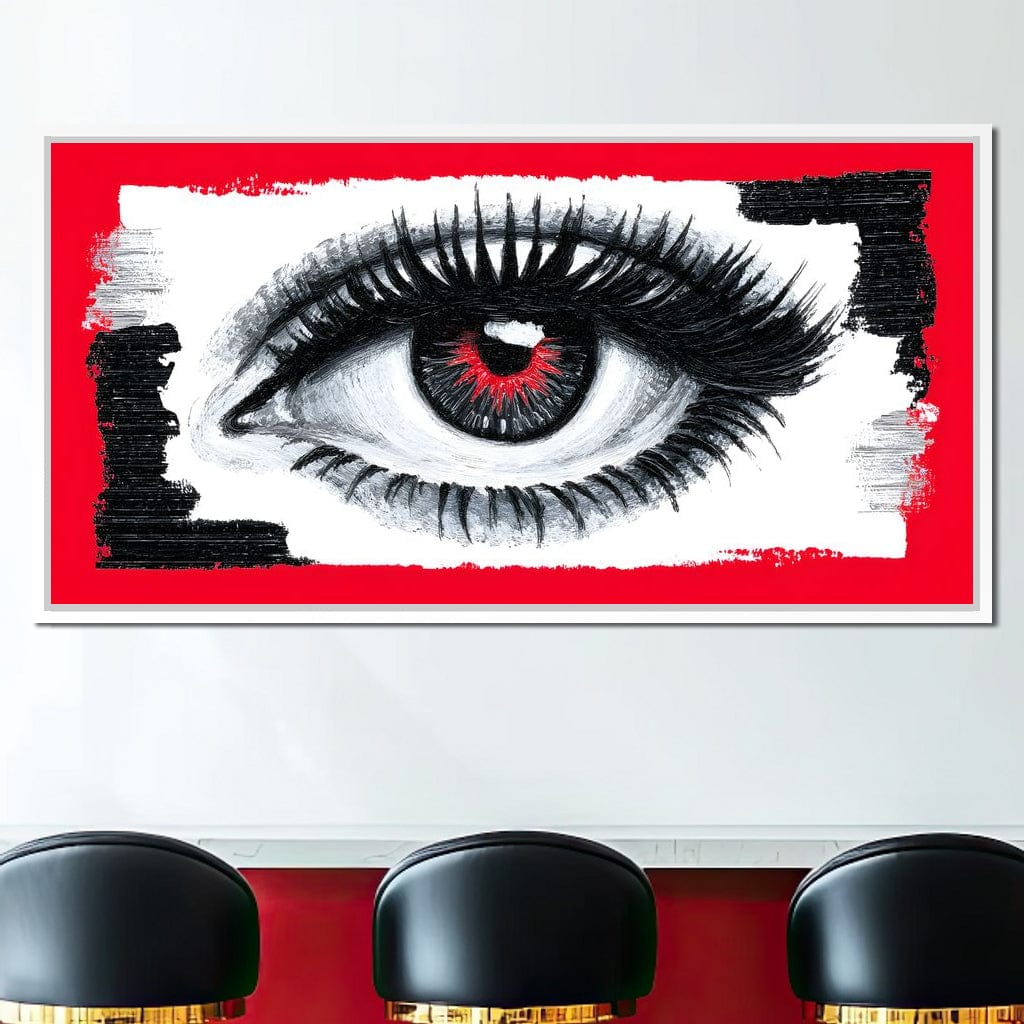 Fiery Sentinel Eye Awakens Canvas Wall Art