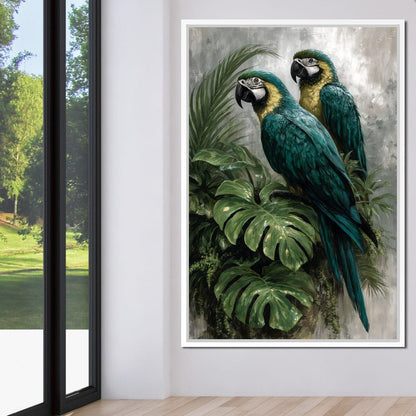 Emerald Jungle Guardians Canvas Wall Art