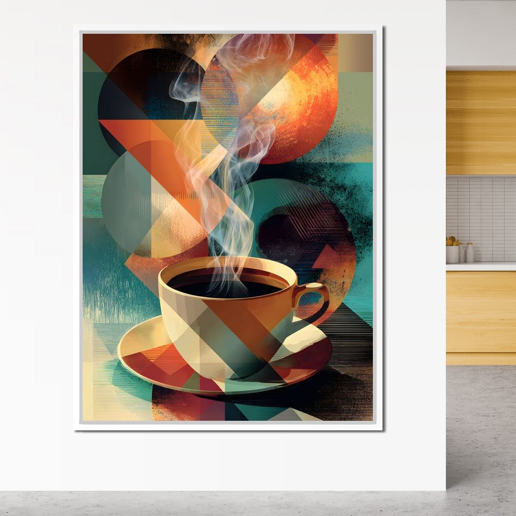 Geometric Morning Steam Ritual Canvas Wall Art