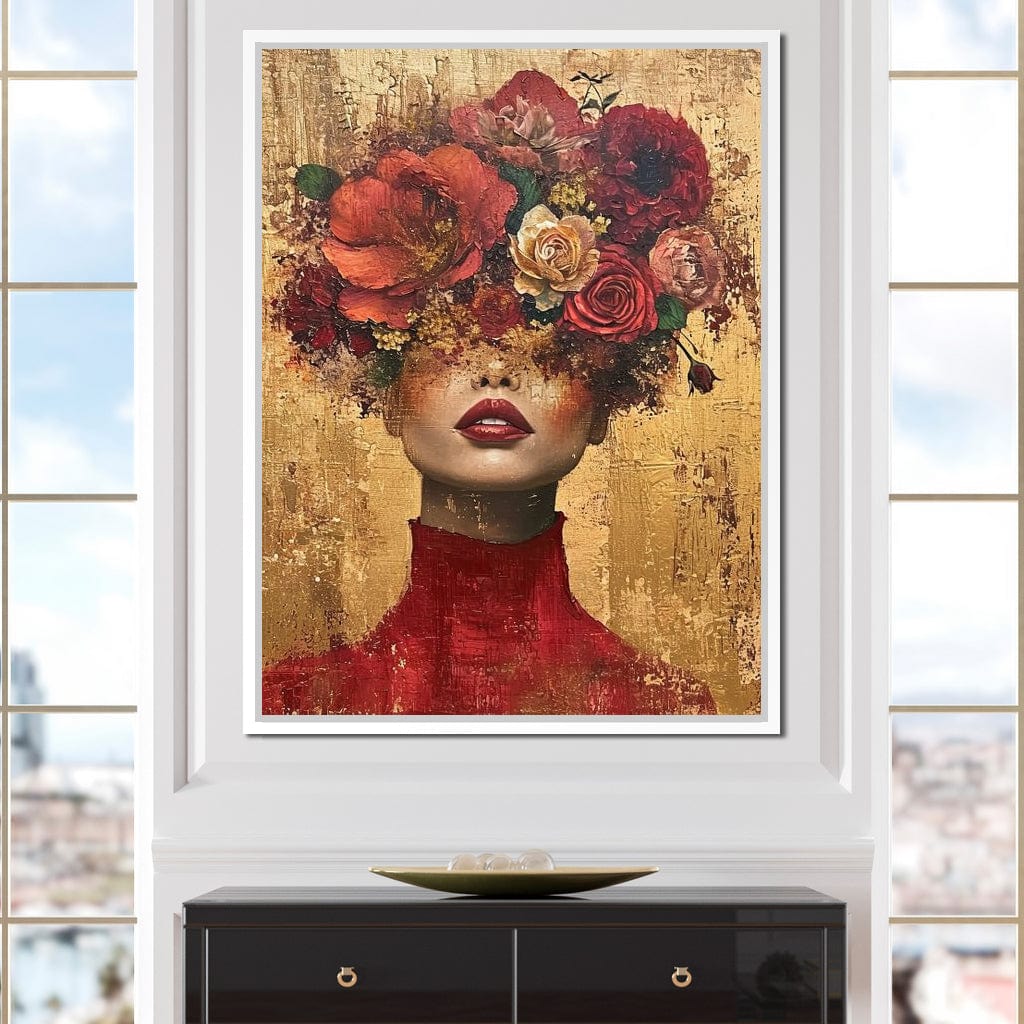 Blossom Crowned Silence Canvas Wall Art
