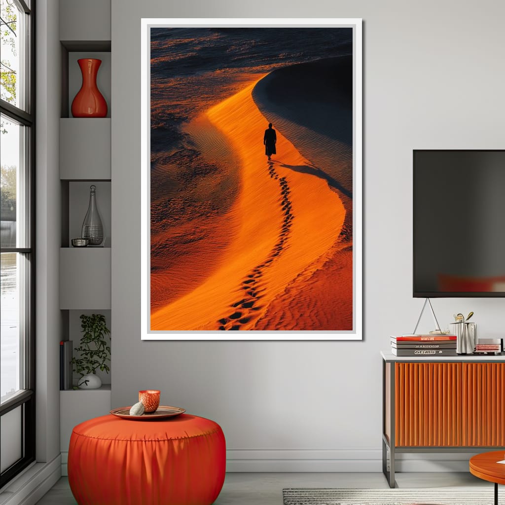 Solitude On Burning Sands Canvas Wall Art