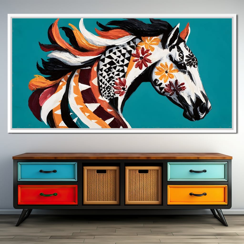 Vibrant Equine Spirit Canvas Wall Art