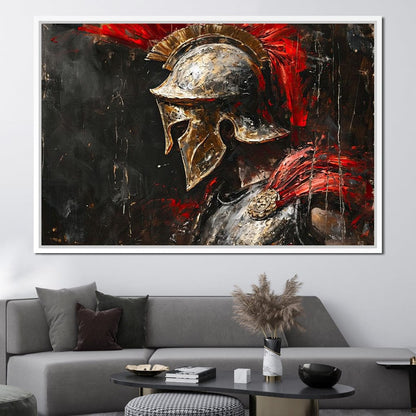Hellenic Guardian in Twilight Canvas Wall Art
