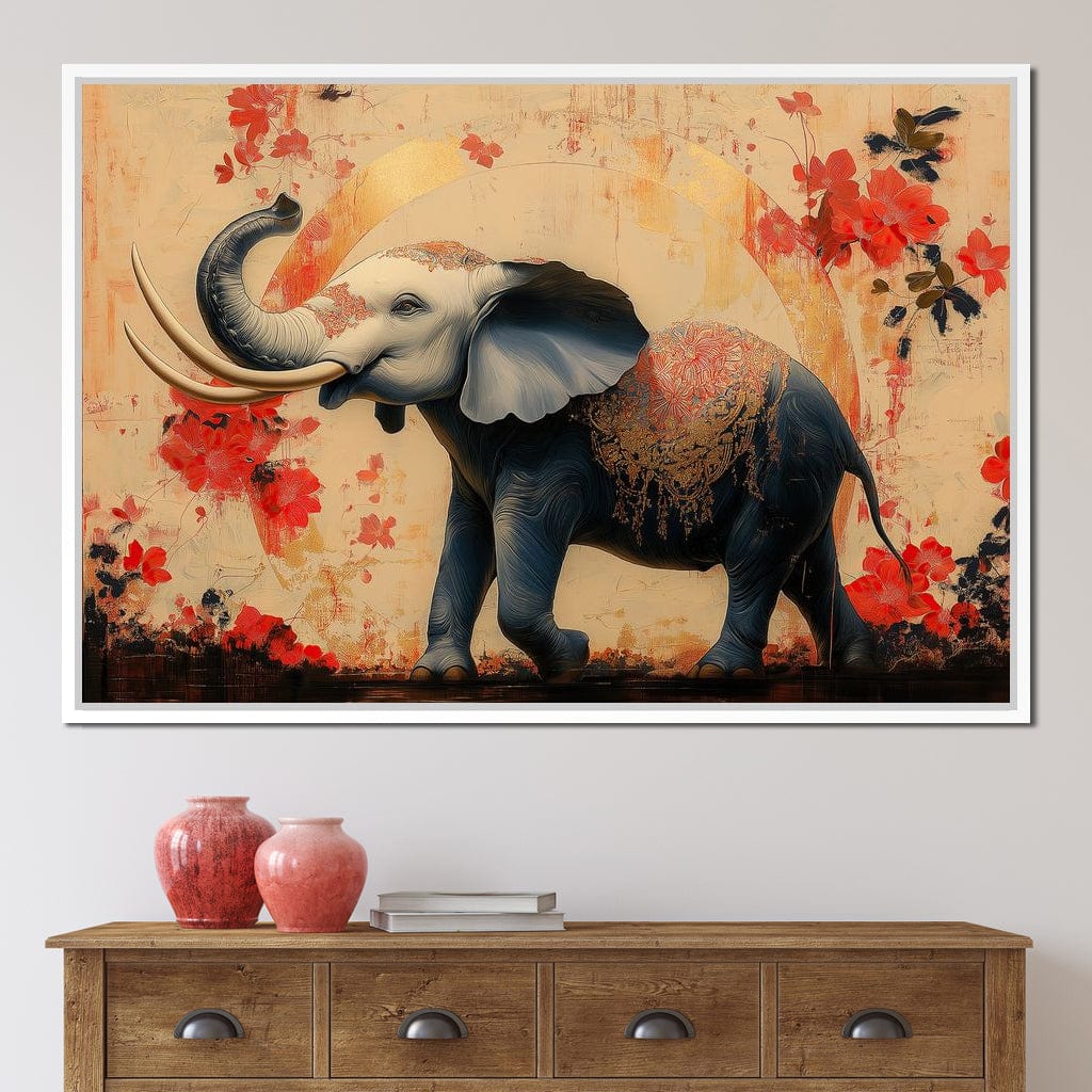 Elephant Radiant Elegance Canvas Wall Art