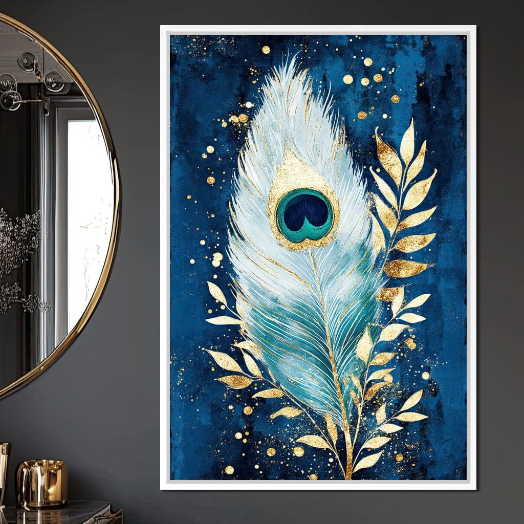Peacock Plumage Radiance Canvas Wall Art