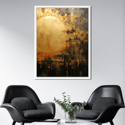 Golden Sun Atmosphere Canvas Wall Art