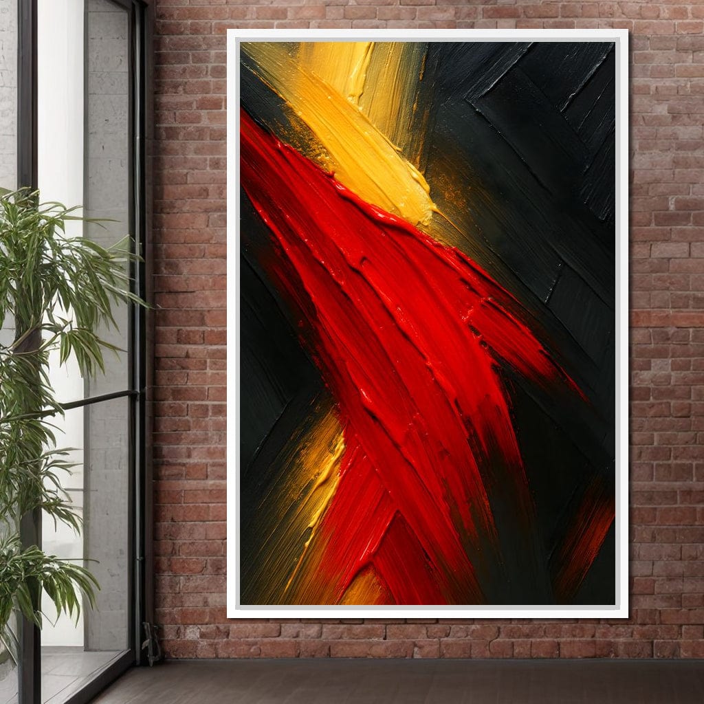 Fiery Fusion of Passion Canvas Wall Art