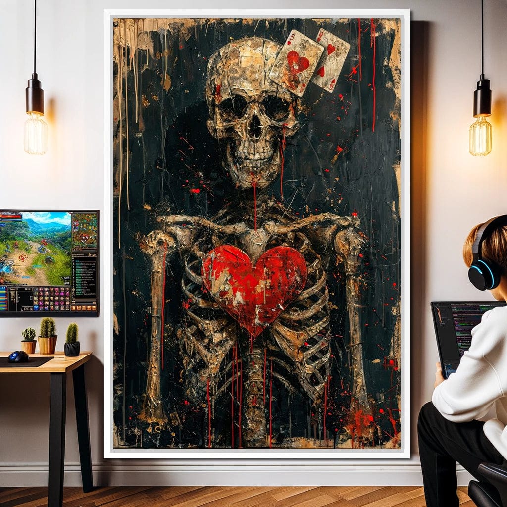Romantic Skeleton 4 Canvas Wall Art