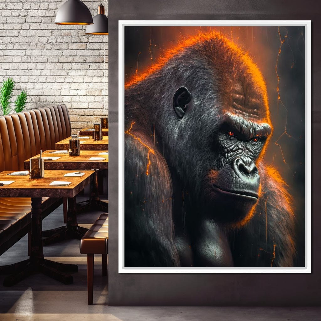 Gorilla Thunder Canvas Wall Art
