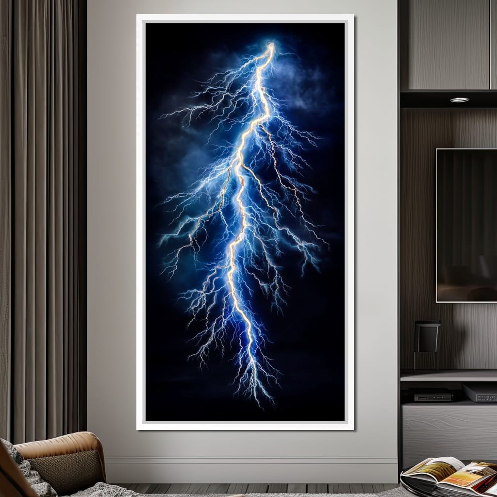 Lightning Storm Strike Canvas Wall Art