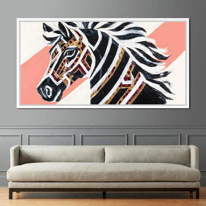 Majestic Mosaic Stripes Canvas Wall Art