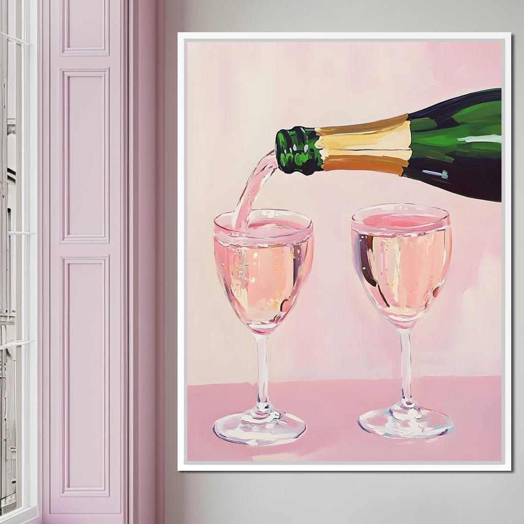 I Only Drink Champagne Canvas Wall Art