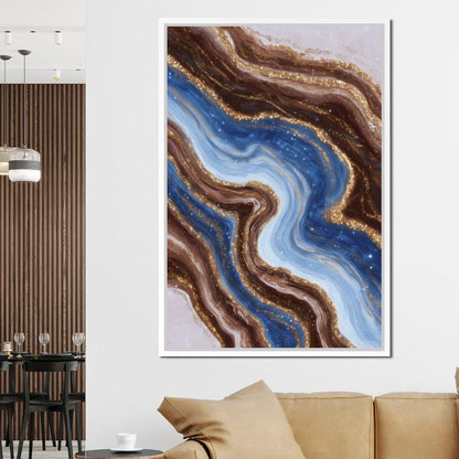 Golden River Geode Swirl Canvas Wall Art
