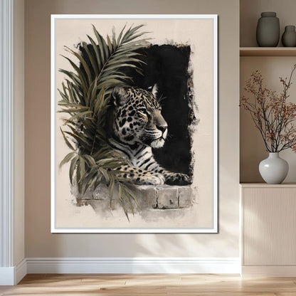 Silent Watcher at Stone Edge Canvas Wall Art