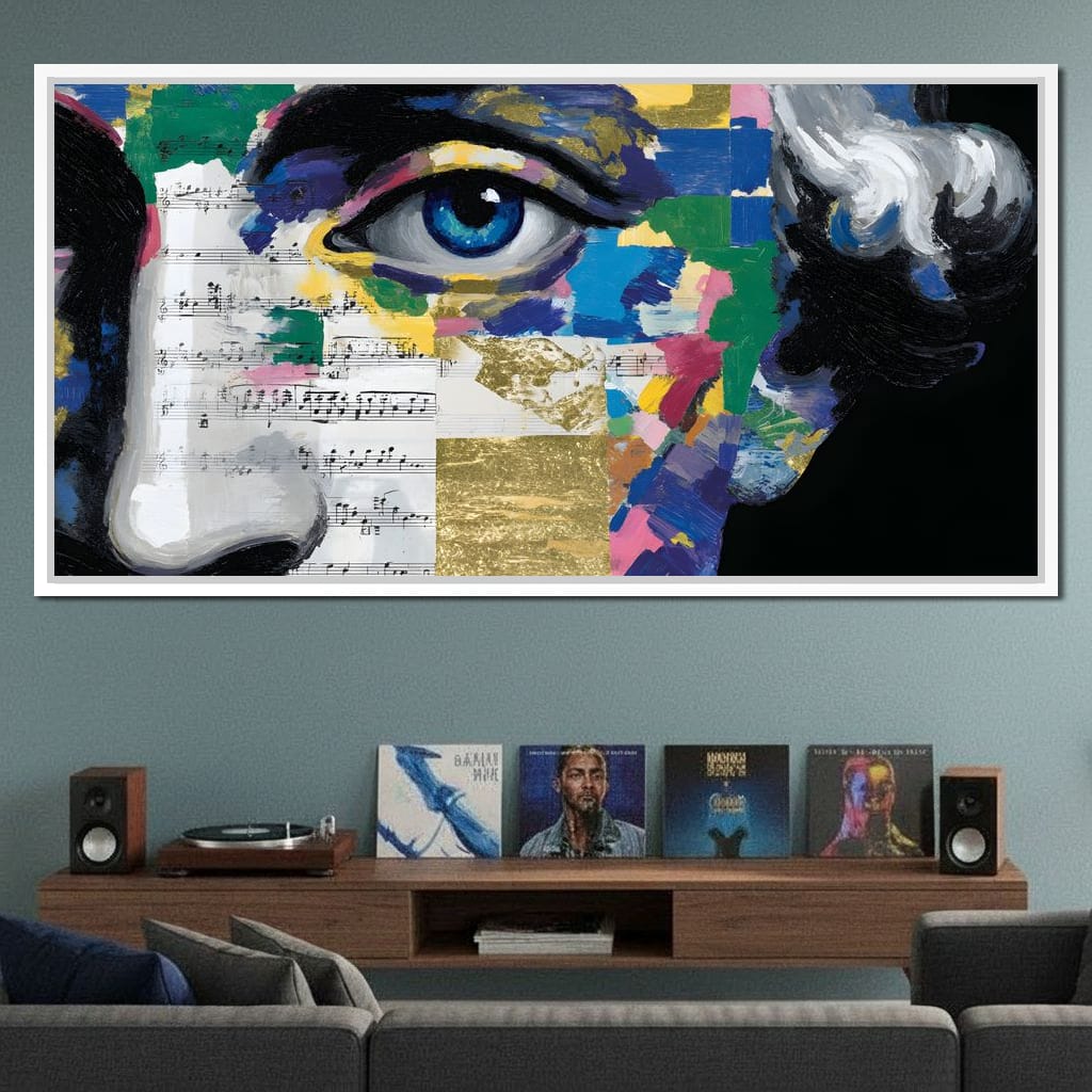 Blue Eye Music Mosaic Canvas Wall Art