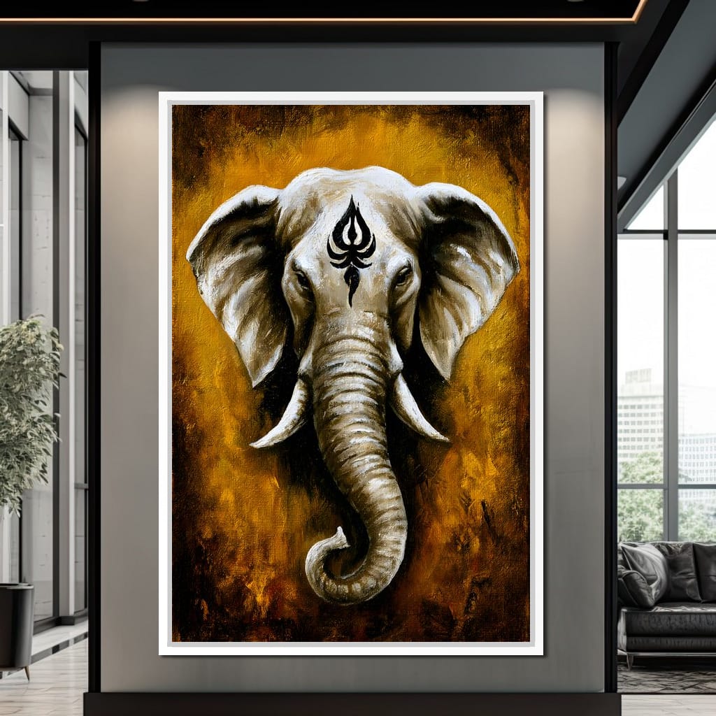Sacred Wisdom Of The Tusker Canvas Wall Art