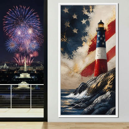 Beacon of the coastal spirit Canvas Wall Art