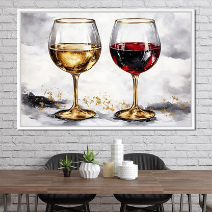 Red & White Wine Canvas Wall Art