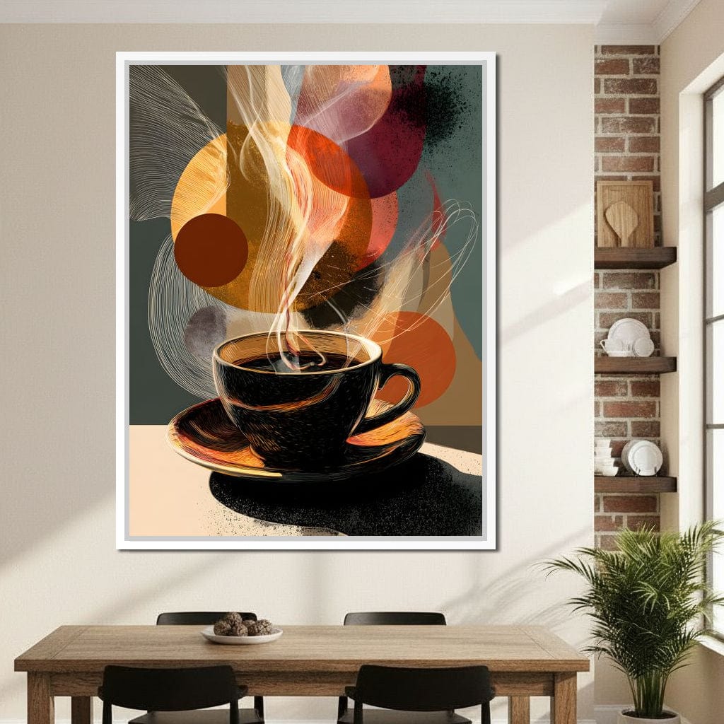 Morning Brew Abstract Fusion Canvas Wall Art