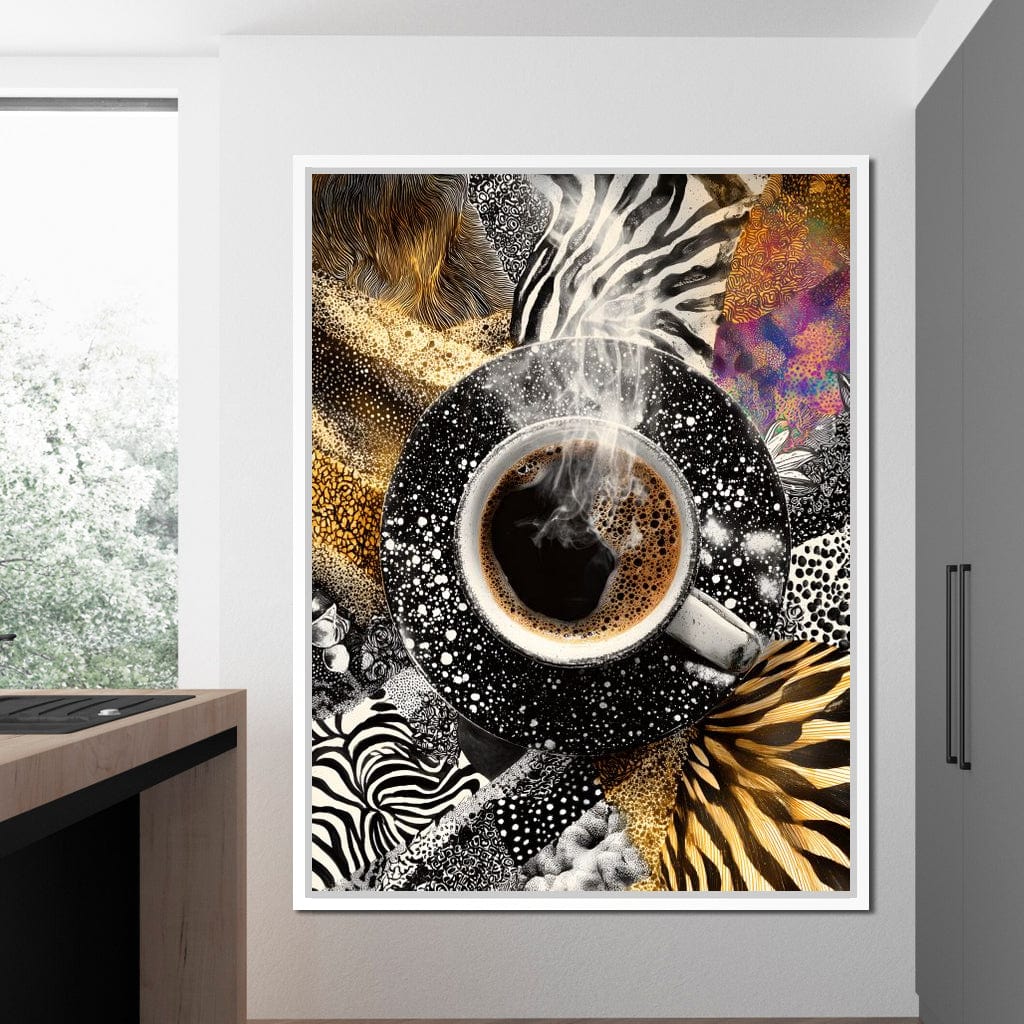 Cosmic Coffee Safari Dream Canvas Wall Art