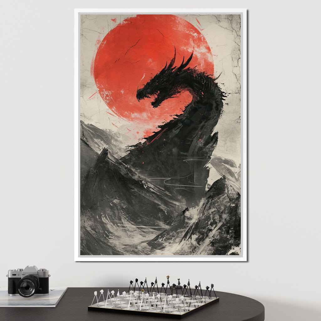 Sunrise Dragon Sovereignty Canvas Wall Art