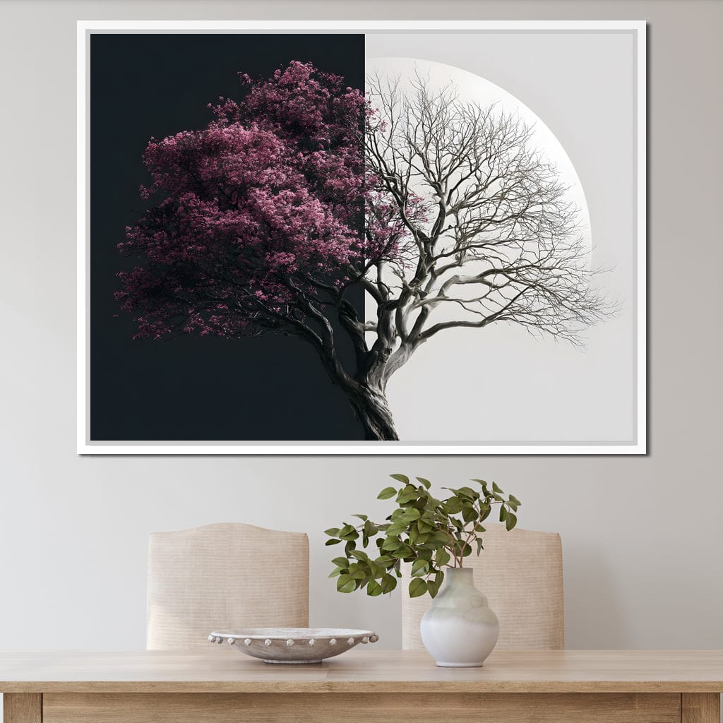 Duality of a Shared Season Canvas Wall Art