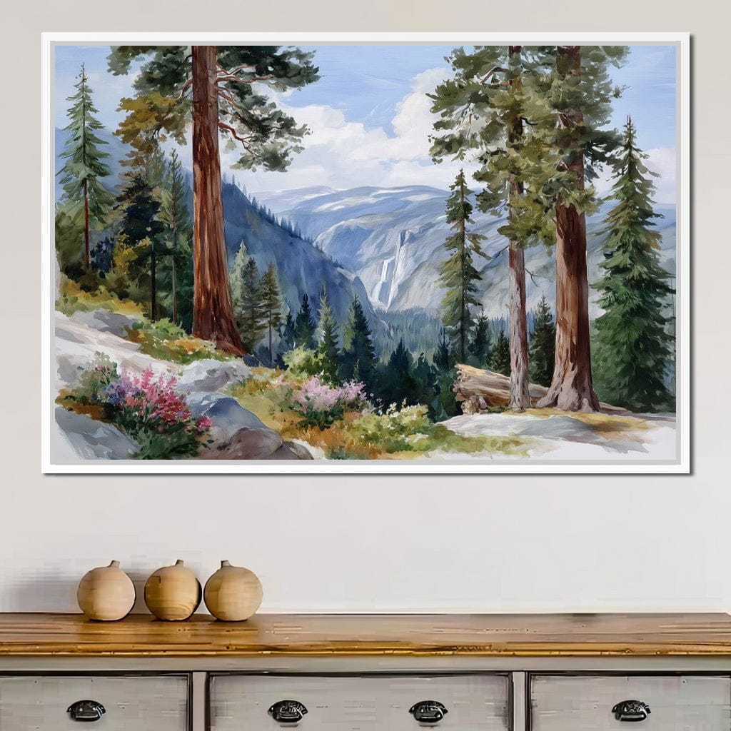 Sierra Falls Pine Vista Trail Canvas Wall Art