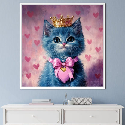 Royal Feline Heart Charmer Canvas Wall Art
