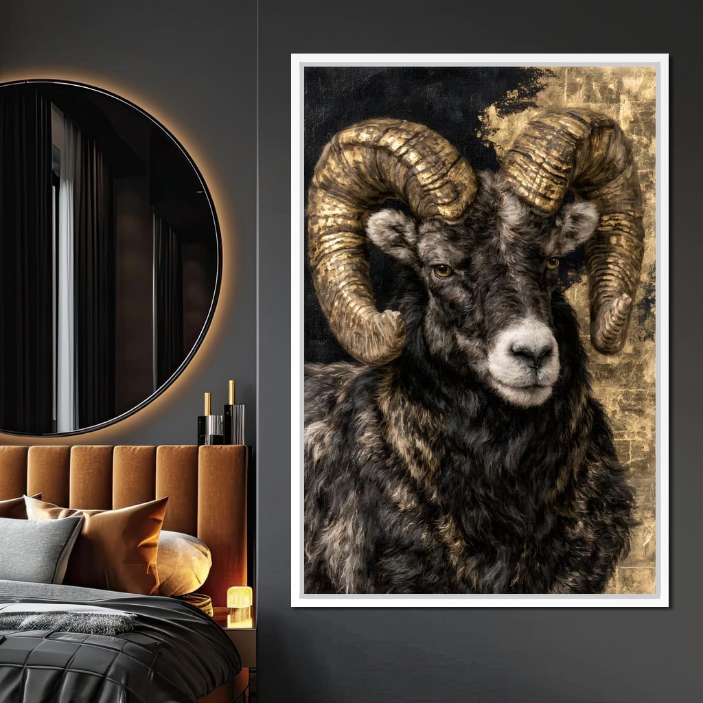 Guardian of the Gilded Peak Canvas Wall Art