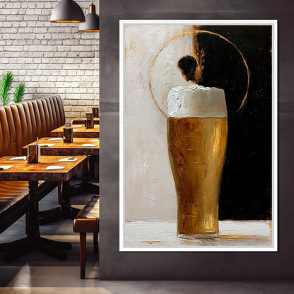 Golden Beer Against the Divide Canvas Wall Art