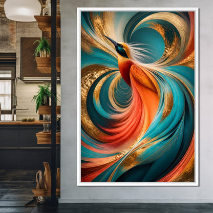 Gilded Flight Of The Radiant Plume Canvas Wall Art